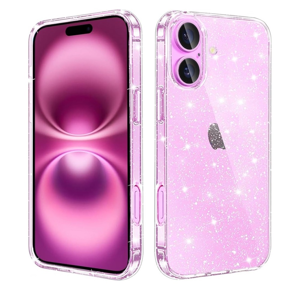 Glitter Clear iPhone 16 plus case
